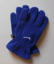 Nike Sport Fleece Gloves Drenched Blue/Silver YOUTH Medium
