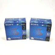 2x Sony 2HD 3.5" 1.44MB IBM-Formatted 10-PACK Micro Floppy Diskettes NEW/SEALED