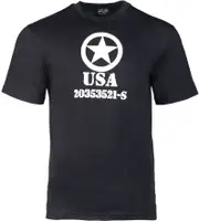 Mil-Tec Allied-Star, t-shirt , color: Black , size: XL