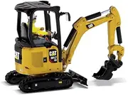 Diecast Masters CAT Caterpillar 301.7 CR Next Generation Mini Hydraulic Excavator with Work Tools and Operator High Line Series 1/50 Model 85597