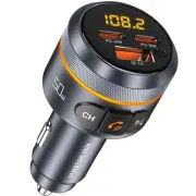 50W Bluetooth 5.3 FM Transmitter for Car, [Easy to Set] [PD 30W & QC 20W] [Hi...