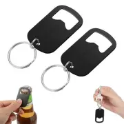 2Pcs Stainless Steel Flat Bottle Opener Keychain, Small Beer Bottle Opener Ke...