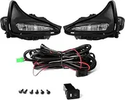 LED DRL Fog Lamp Compatible With Toyota Corolla LE/XLE 2017-2019 Daytime Running Lights Bumper Driving Ry Wires Switch
