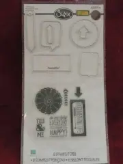 NEW ECHO PARK ELLISON SIZZIX 6 STAMP 7 DIE SET "EVERYDAY" FRAMELITS
