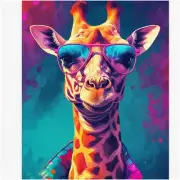 Safari Sunlit Strokes: DIY African Animal Painting Kit - Vibrant Giraffe in Sung