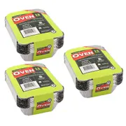 45pc Lemon & Lime 22cm Heavy Duty Oven/BBQ Food Disposable Foil Container w/ Lid