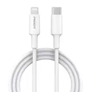 Pisen 6902957032339 1.2m Lightning to USB-C PD Fast Charge Cable White Ultimate Durability