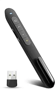 UBUYUONE Presentation Clickers for PowerPoint Presentations, PowerPoint Clicker Wireless Presenter, Presentation Pointer PPT Slideshow Advancer Remote Control Clicker for Laptop Mac,Computer