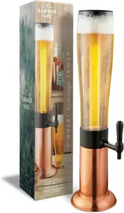 Beverage Drink Dispenser with Ice Tube Drink Cooler, Holds 7 Beer Cans, Margarit