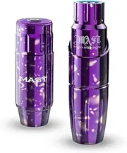 Mast Tour Wireless Tattoo Pen Machine Kit - Professional Rotary Cartridge Tattoo Pen Lightweight Short Battery Power (Must Tour Purple)