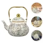 Floral Enameled Enamel Teapot Pear-shaped Coffee Pot New Water Kettle