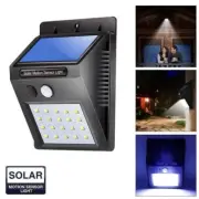 20 LED Solar Powered PIR Motion Sensor Wall Security Lights Garden Outdoor Lamps