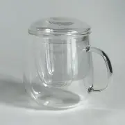 Glass Tea Cup With Infuser And Lid Borosilicate Large Tea Cup/mug 17.6oz Doputo