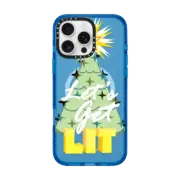 iPhone 16 Pro Max Impact Case MagSafe Compatible LET'S GET LIT Funny Party Cheers Christmas Tree Holiday Season Typography Drinks Festive Xmas Ebi Emporium