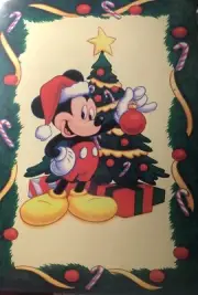 Disney Branded Christmas Card/env Mickey Mouse, set of 7￼￼ identical 6.5x4.5”