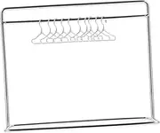11pcs Doll Clothing Hanger Set Doll Apparel Rack Iron Crafted Mini Hangers for Mini House Decor