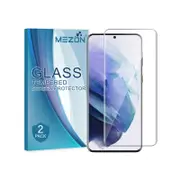 2 Pack MEZON Samsung Galaxy S21 5G Clear Tempered Glass Screen Protectors