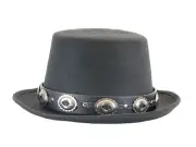 Steampunk Cosplay Hat With Concho Leather Band