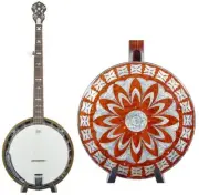 5 String 11 inch Banjo, curly maple MOP inlaid Resonator, HARD CASE, BBO19