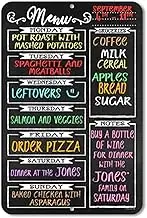 Chalkboard Style Menu Board 12 x 18 Tin Sign Durable and Easy Hanging on Wall