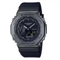 在飛比找PChome24h購物優惠-【CASIO 卡西歐】G-SHOCK 百搭酷黑時尚 金屬錶殼