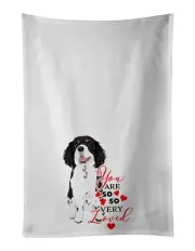 NEW Cavalier King Charles Spaniel Tricolor #2 so Loved Kitchen Towel Set of 2