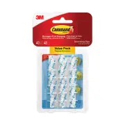 Command Clear Hooks and Strips, Plastic, Decorating Clips, 40 Clips and 48 Strip