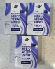 3 Dove Macadamia Milk & Willow Lavender Plant Milk Bar Soap - A Serenity Seeker