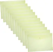 SHINEOFI Document Bag 12 File Folders Plastic Snap Closure A4 Size Office Organizer