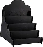 yuksok Greeting Card Display Stand Desktop Storage Rack Cabinets Decor Wood 4 Layer Business Card Display Holder for Table Cosmetics