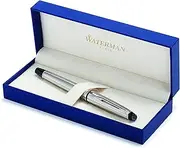 [WATERMAN] Expert Stainless Steel Rollerball Pen with Fine Black refill