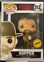 Stranger Things #512 Hopper Funko Pop! Vinyl Figure Signed by David Harbour (...
