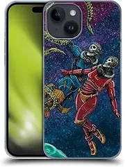 Head Case Designs Officially Licensed David Lozeau Astronaut Space Couple Love Colourful Grunge Hard Back Case Compatible with Apple iPhone 15