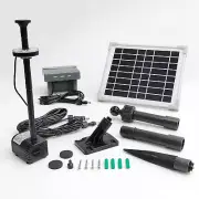 AEO Solar Water Pump with Backup Battery and Fountain Lights for Birdbath, Fo...