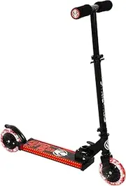 Star Wars Dark Side Light Up Folding Inline Scooter for Girls and Boys - 2 Wheel Scooter - Boys Scooter and Girls Scooter - Adjustable Light Up Scooter - Two Wheel Scooter Deck and Wheels Light Up