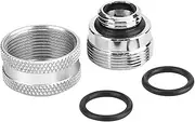 Richer-R Water Cooling Tube Fittings,16mm Water Cooling Compression Fitting with Three-Layer Sealing Rings for Rigid Acrylic Tube OD (Silver 4 Ones Sold)