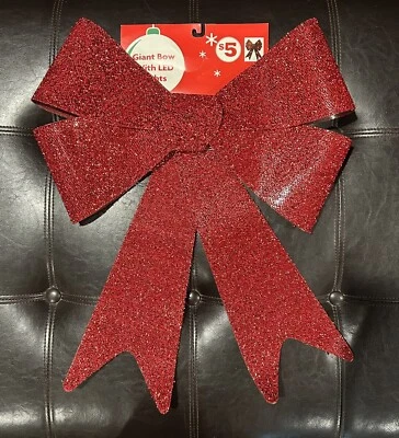 Red Giant Bow With led Lights New!
