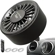 Fans for Car | USB Fan for Car Vent - Scent Decoration with Colorful Light Small Cooler Device for Van Vehicle Pickup RV Truck Room