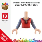 Genuine LEGO™ Light Nougat Torso Mini Doll Girl Red 445 6461872 New