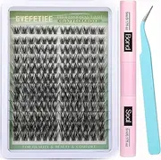 Wispy Lash Clusters Natural Look Individual Lashes Kit Eyelash Clusters with Bond and Seal Tweezers by GVEFETIEE