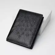 Black Genuine Leather Slim Bifold Wallet With RFID Blocking Luxury Gift For Men