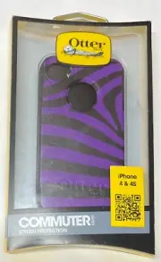 Genuine Otterbox Commuter Case for iPhone 4/4S, Purple/Black, Rare