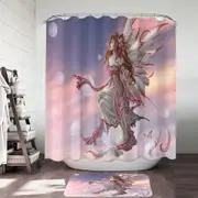 Day Break Fantasy Artwork Sunset Sky Fairy Shower Curtain