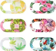 JIEYAO 6Pcs Laptop Camera Cover Slide Cute Flower, Ultra Thin Webcam Cover Slide Phone Camera Cover Computer Camera Cover Slide Blocker Slider Fits Laptop Desktop PC Tablet