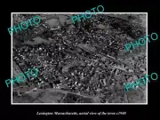 OLD LARGE HISTORIC PHOTO LEXINGTON MASSACHUSETTS AERIAL VIEW OF THE TOWN c1940