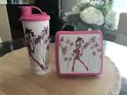 Tupperware GIRLFRIEND Girl On The GO Lunch Set~SANDWICH Keeper~TUMBLER Rare New
