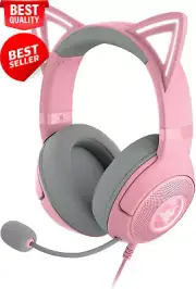 Kraken Kitty V2 RGB Headset, Chroma Ears, Hyperclear Mic, 7.1 Surround Sound.