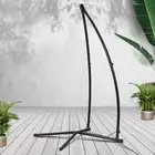 Gardeon Hammock Chair Steel Frame Stand Outdoor Furniture Black Heavy Duty New