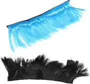 CORHAD 2pcs Mohawk Helmet Wig for Motorcycle Bicycle Cycling Helmet Top Decoration Hair Mohawk Accessory