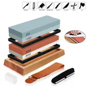 Whetstone Knife Sharpening Stone Water Wet Stone Set 400/1000/3000/8000 Grit